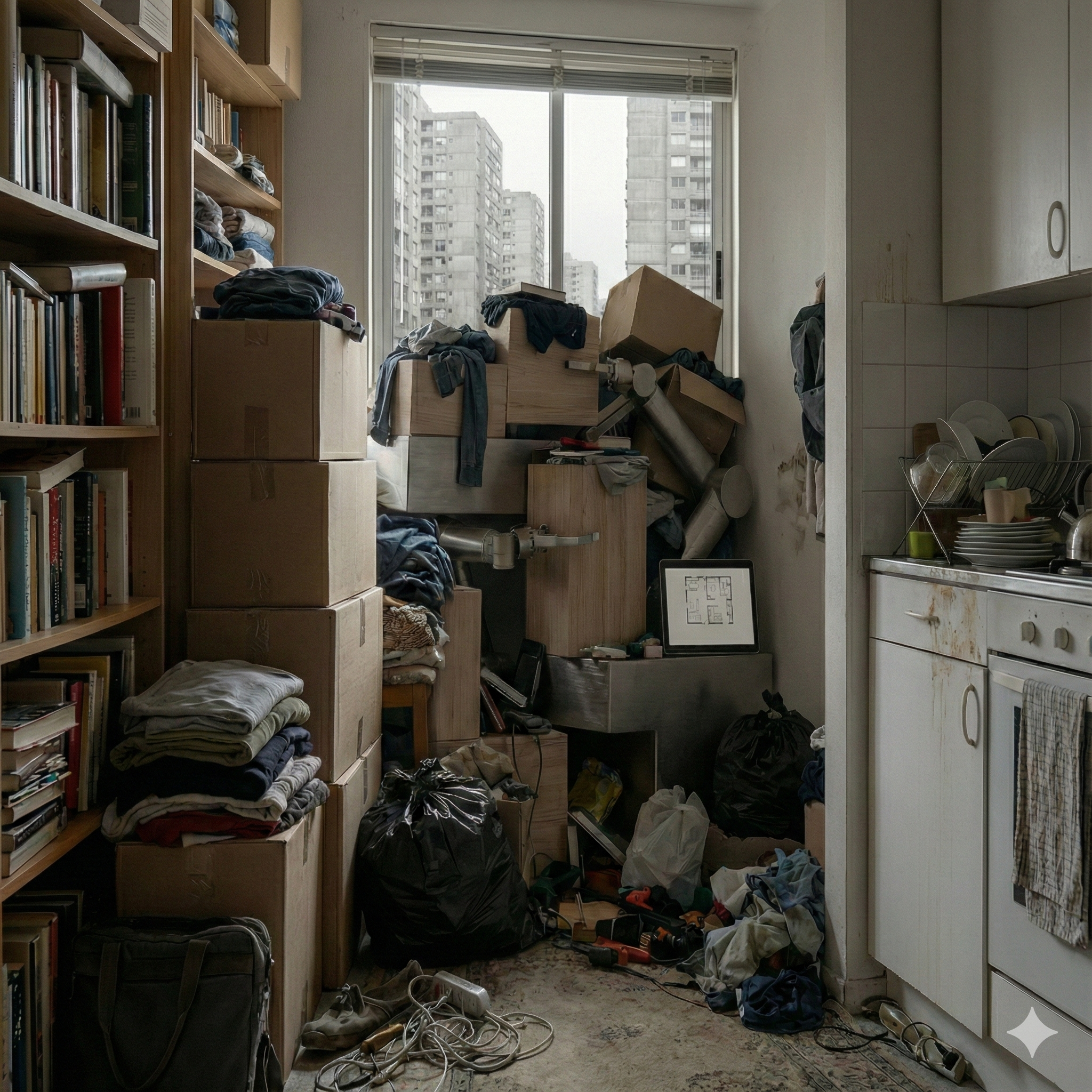 Contexto urbano: interior doméstico de tamaño reducido